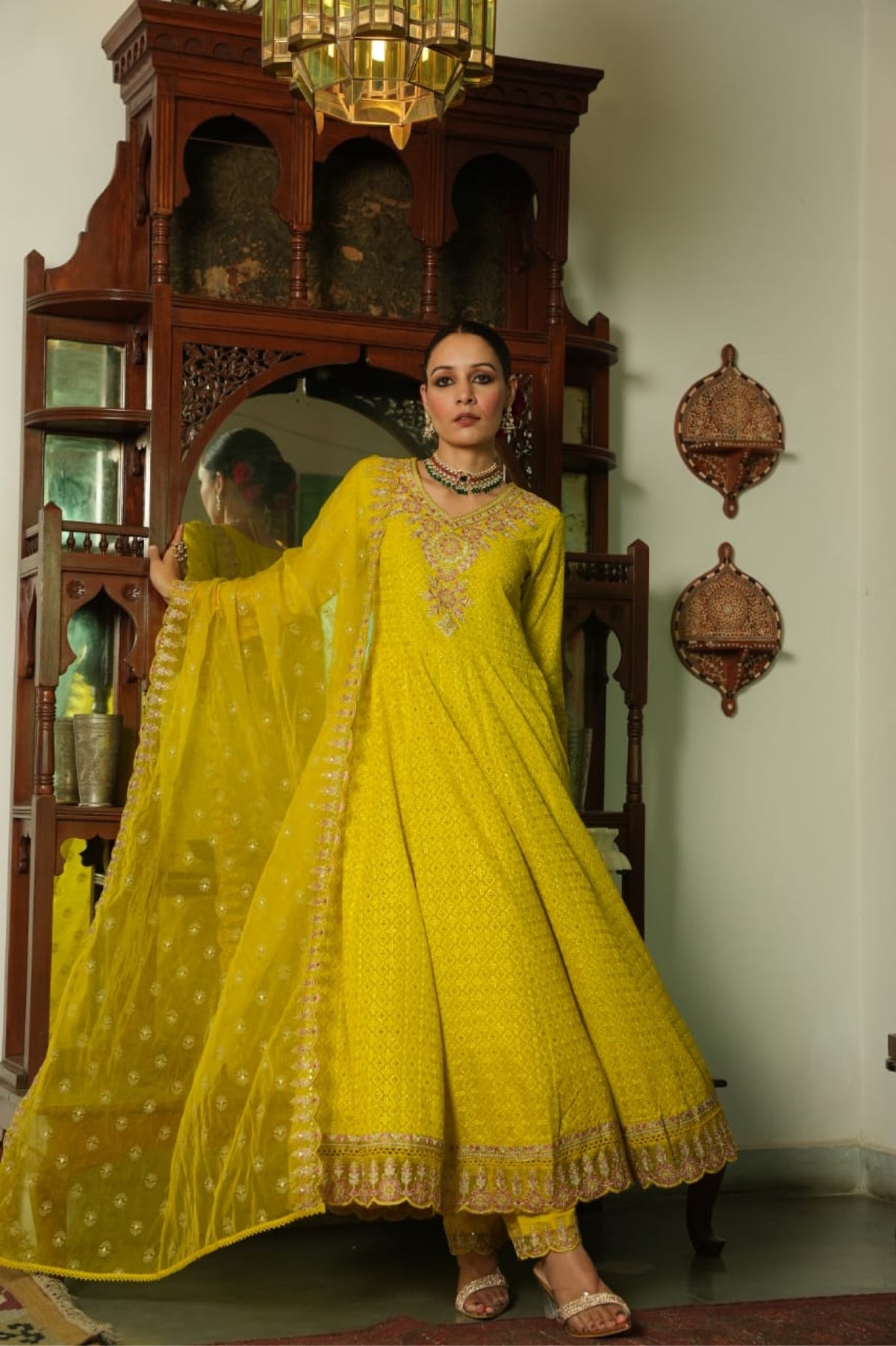Embroidered Anarkali Gown – 3 Colors