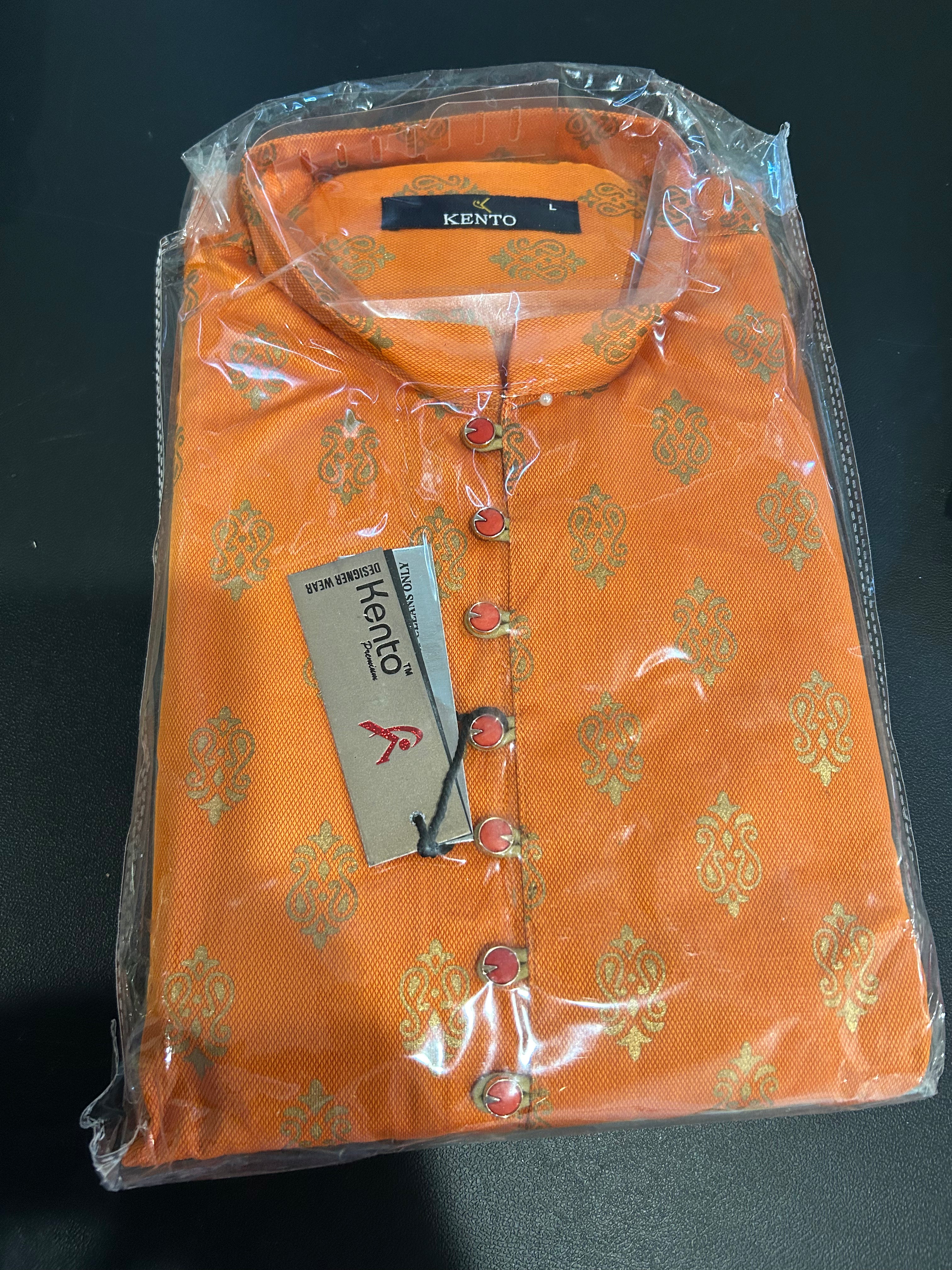 Printed Mens Kurta with Pajama