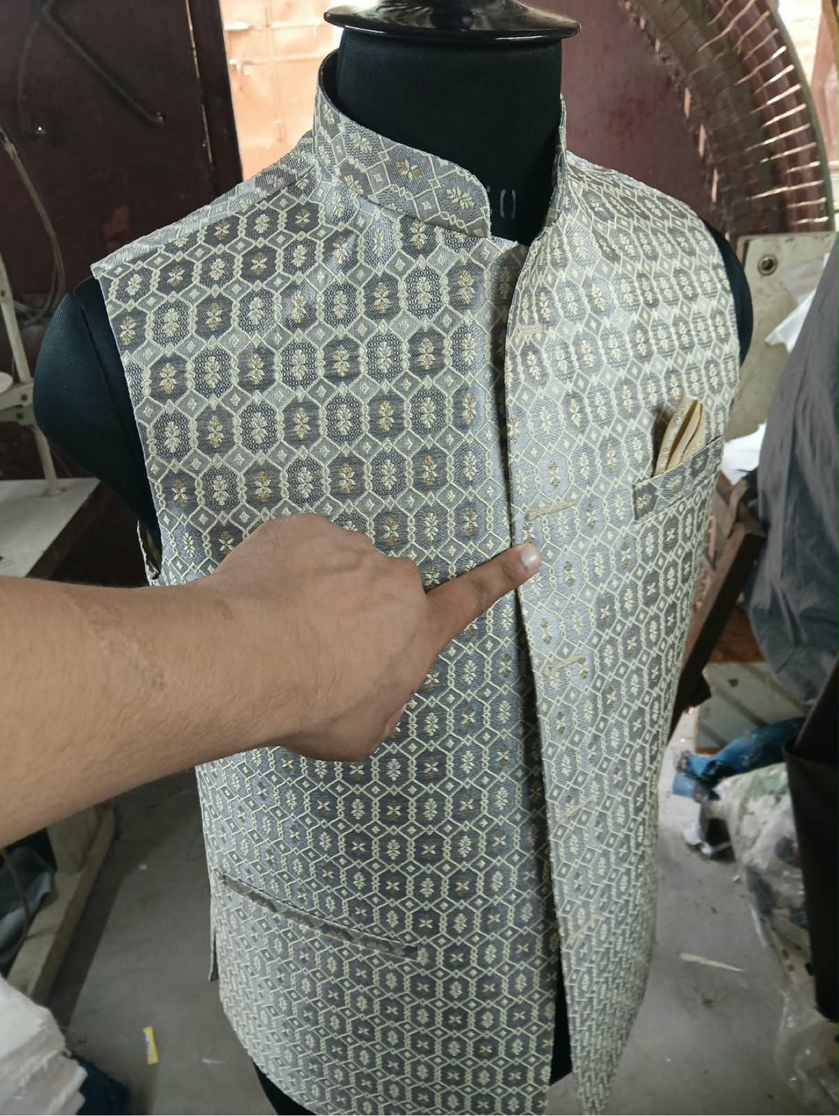 Designer Embroidered Nehru Jacket